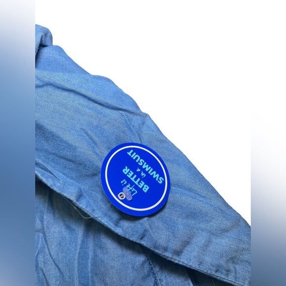 Swimsuits For All Denim Tie Up Tunic Coverup Size 18/20 NWT Beach Swim - Picture 5 of 6